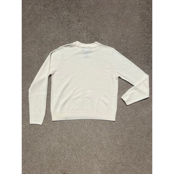 Vtg Sag Harbor Sweater Women Size Large Cream Mock Neck Boxy Knit Long Sleeve - Picture 5 of 5